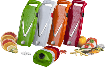 Procesador Börner V5 Power, La Maravillosa cortadora Börner V5 combina las cualidades del V3 y V4 con lo cual es más fácil de utilizar y con mayor rendimiento. Podrá cortar todo tipo de formas de frutas y verduras